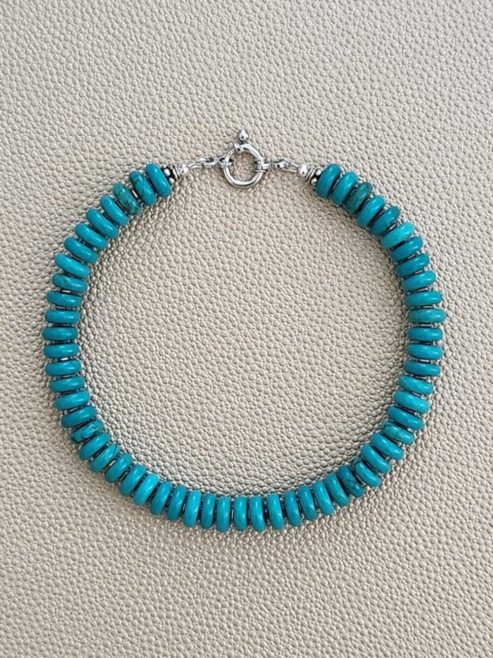 TURQUOISE KARMA ANKLET/BRACELET--10"